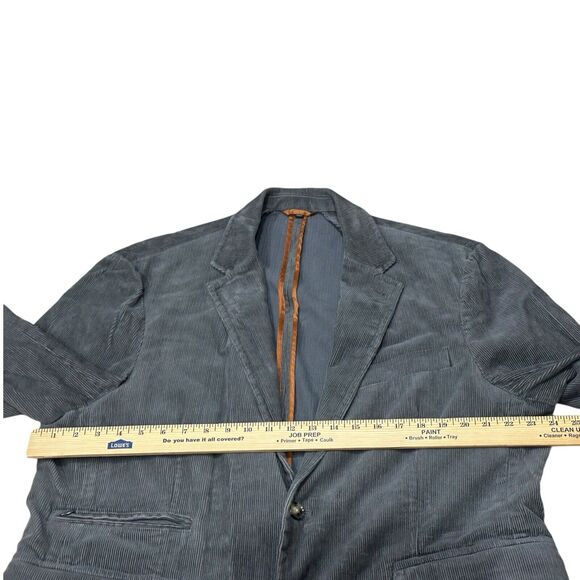 J Peterman Men's Size 46 Gray Sport Coat Corduroy Blazer Jacket Heavy J. Grey - Picture 10 of 11